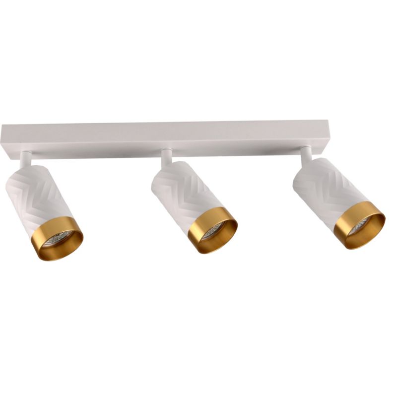 Kinkiet ścienny Polux Arras biało-złoty 3 x GU10 x 10W IP20 wym: 10 x 5,5 cm - 1 szt.