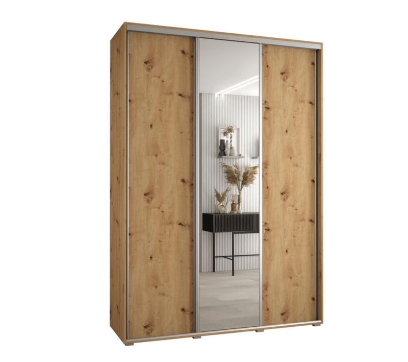 Szafa przesuwna Abiks DAVOS 3 wysoka szer.180cm gł.60cm artisan/artisan/srebrny 1szt.