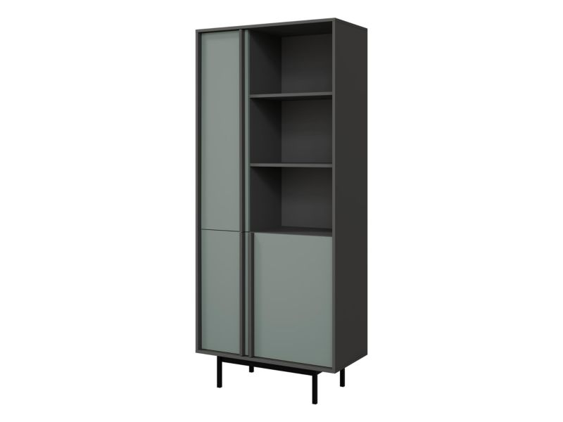 Regał duży MIRJAN 24 Alsy 2 antracyt + aloes 1 szt.