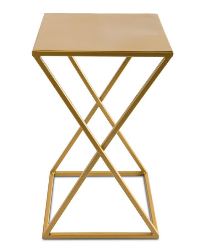 Kwietnik stojący Timber HowHomely Metalowy Złoty 24x40 cm 1 szt.