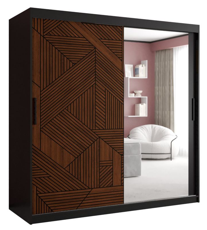 Szafa przesuwna Abiks MARSYLIA 2 180 Czarny 1szt.