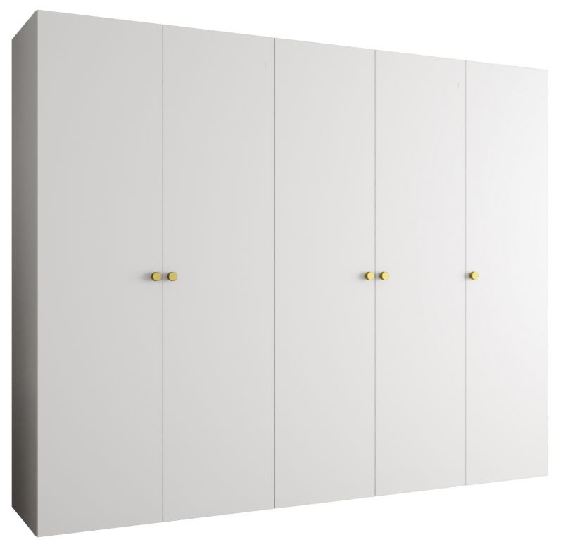 Szafa uchylna Abiks PARMA 1 250 wys. 202 cm Biały + u. Złoty 1 szt