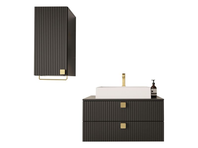 Meble łazienkowe MIRJAN 24 Gariano IV czarny 1 kpl.