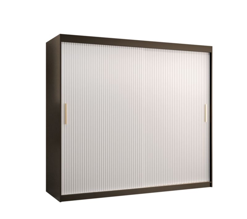 Szafa przesuwna Abiks RIFLO SLIM 1 200 czarny mat+ biały mat 1 szt.