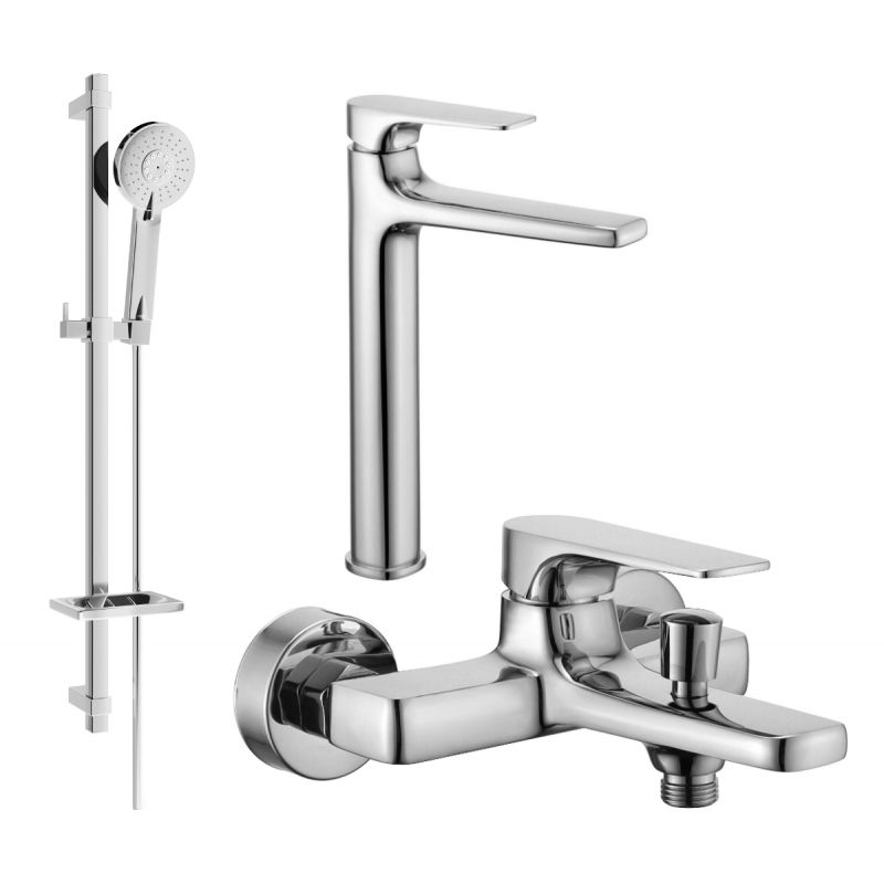 Zestaw wannowy Mexen Lynx chrom 745913DQ40-00 1 szt.