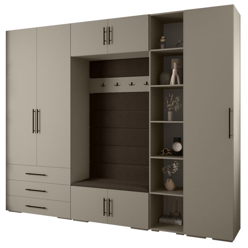 Garderoba do przedpokoju Abiks INOVA 3 Z11 kaszmir+czarny+manila04 1 szt.