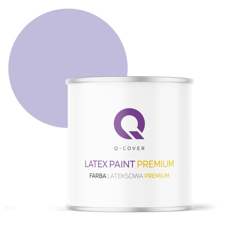 Farba Lateksowa Premium Plamoodporna do Ścian i Sufitów Q-Cover Fioletowy jasny H2651 Głęboki Mat 2L