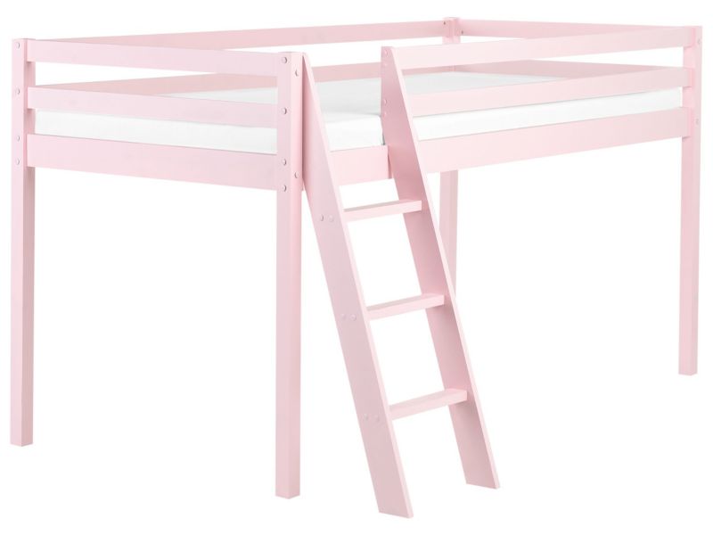 Łóżko na antresoli Drewno Ascoux 90 x 200 cm Różowy 1 szt.