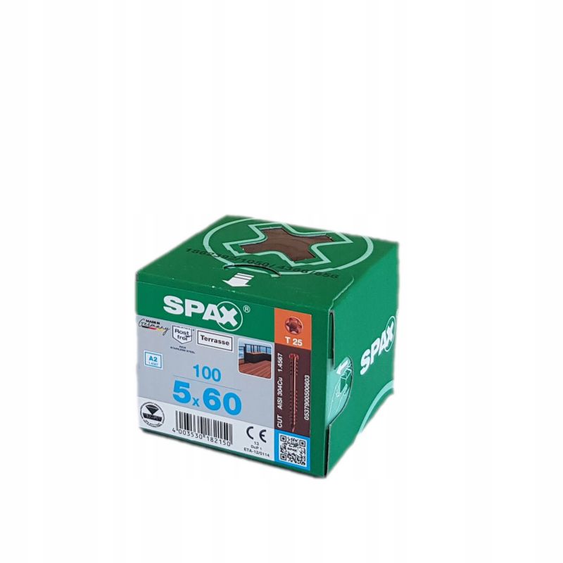 Wkręty Tarasowe Nierdzewne Spax 5x60mm Stare Złoto 100 szt.