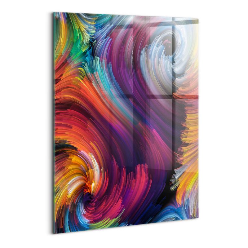 Szklany Obraz Ścienny Wallfluent 70x100 cm Abstrakcja fale 1 szt.