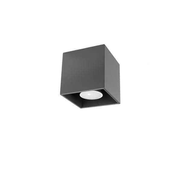 Spot sufitowy Sollux Lighting Quad antracyt 1 x GU10 x 40W IP20 wym: 10 x 10 cm - 1 szt.