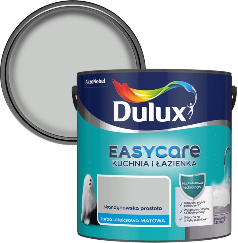 Farba Dulux EasyCare Kuchnia i Łazienka skandynawska prostota 2,5 l