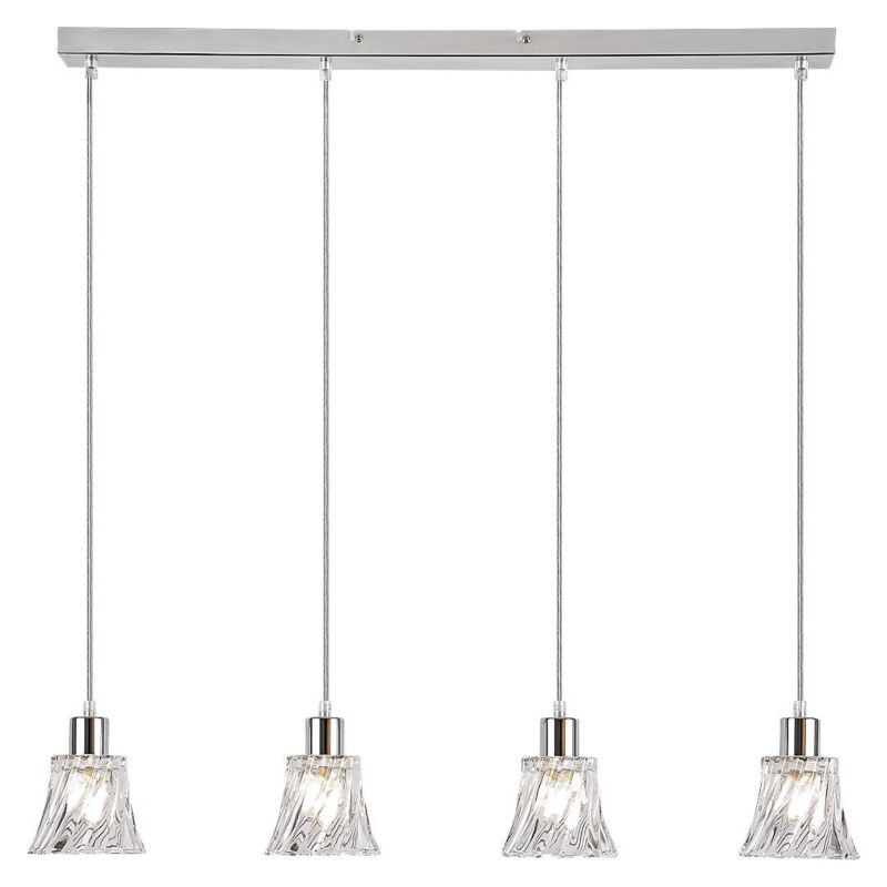 Lampa wisząca Rabalux Hestia chromowana przezroczysty wym: 120 x 77 x 12 cm 4xE14 x 40W 1 szt.