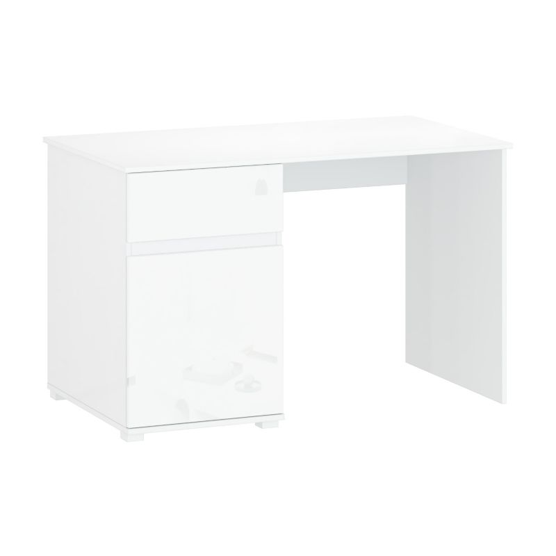 Biurko Młodzieżowe FLARE Mebel Elite z Szufladą 120 cm Biały Połysk 1 szt