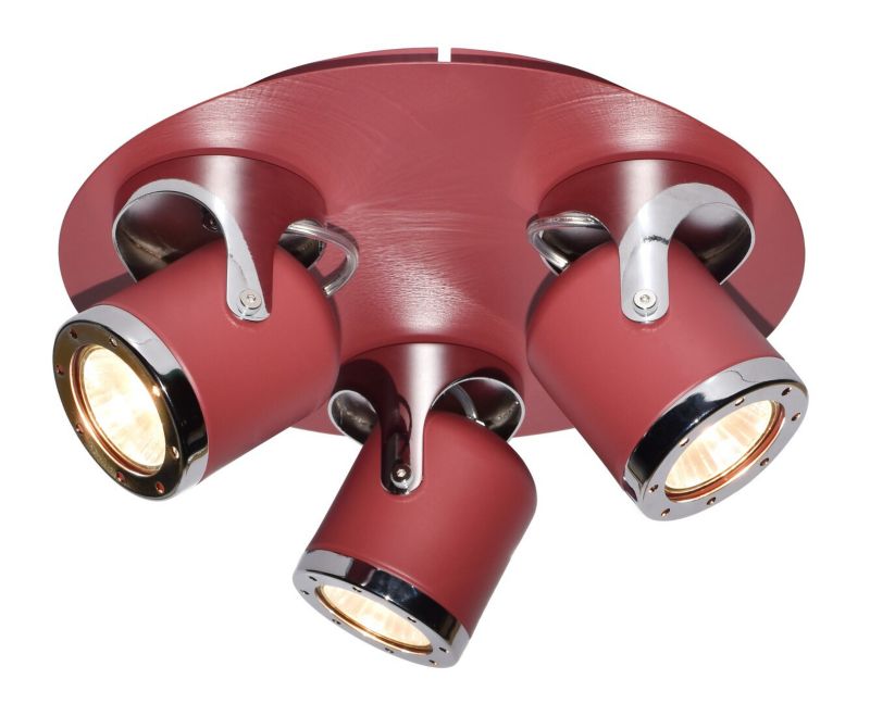 Spot sufitowy Rabalux April czerwony 3 x GU10 x 5W IP20 wym: 13 x 24 x 24 cm - 1 szt.