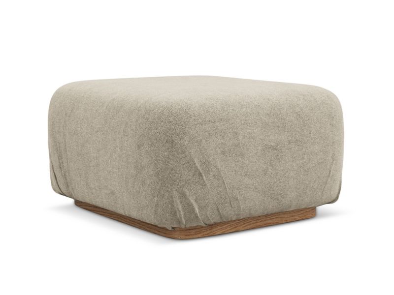 Pufa LaMiaSofa Catania z tkaniny bouclé 83x41 cm beżowy 1 szt.