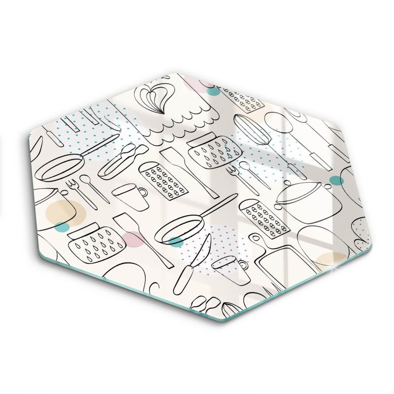 Szklana deska do krojenia Wallfluent h40 cm Kolor biały 1 szt.