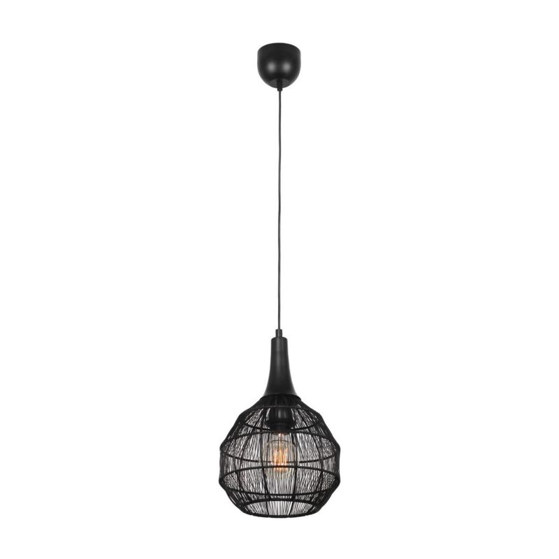 Lampa wisząca Trio Soraya 7474 czarna industrialna 1xE27 x 1 szt.