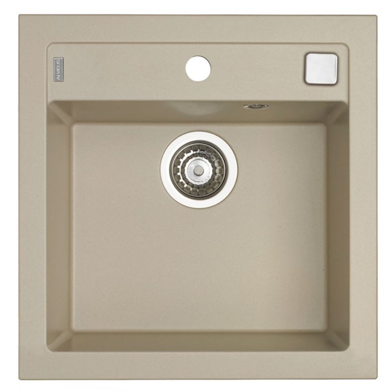 Zlewozmywak granitowy Alveus FORMIC 20 kol. 02 pebble (52x51) 1-komorowy 1szt