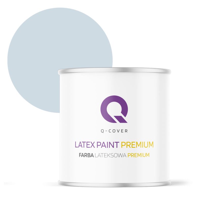 Farba Lateksowa Premium Plamoodporna do Ścian i Sufitów Q-Cover Szary platynowy jasny H0668 Głęboki Mat 2L