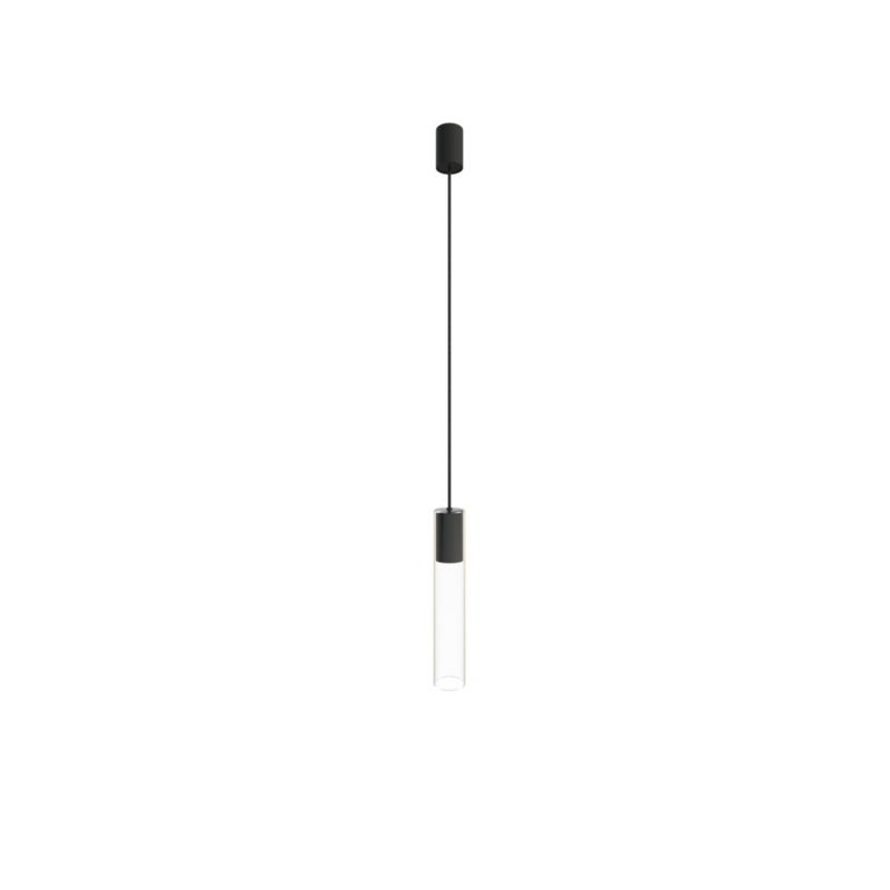 Lampa wisząca Nowodvorski Lighting Cylinder 6492 czarno-przezroczysty 6.5 cm szerokości 1xGU10 x 10W 1 szt.
