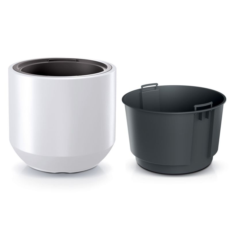 Doniczka EDANTI Ogrodowa 39 cm Okrągła Na Taras Do Domu Biała 1 szt.