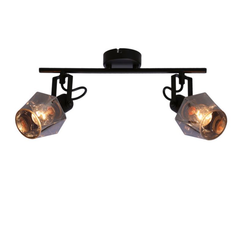 Lampa sufitowa Candellux Randi czarna-dymiona 2 x E14 x 15W wym: 22 x 9 cm - 1 szt.