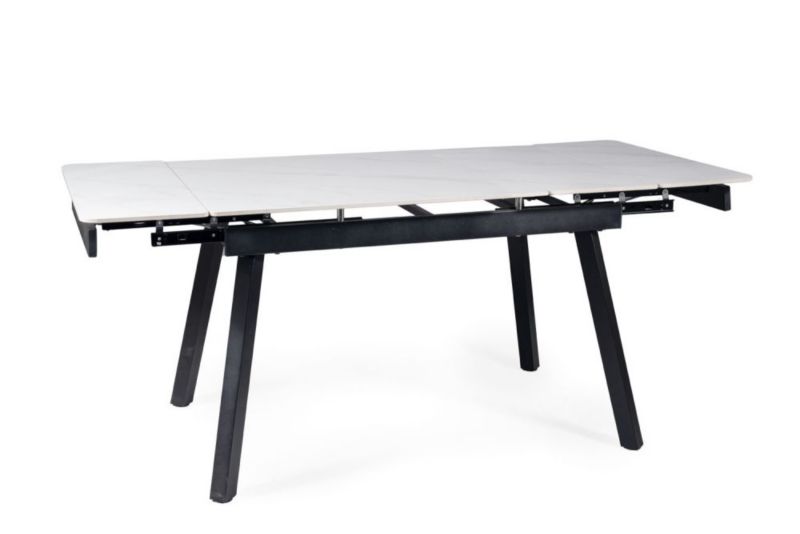 Stół Signal rozkładany JOHN 150(210)x90 biały/czarny mat 1 szt