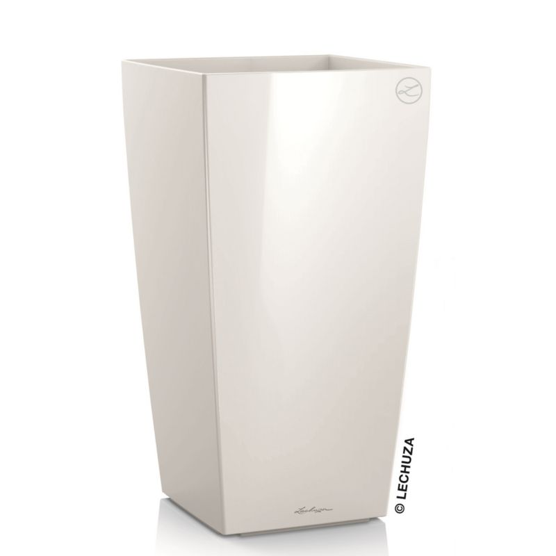 Doniczka Lechuza Do Domu Ogrodu CUBICO 40 Biały Połysk 1 szt