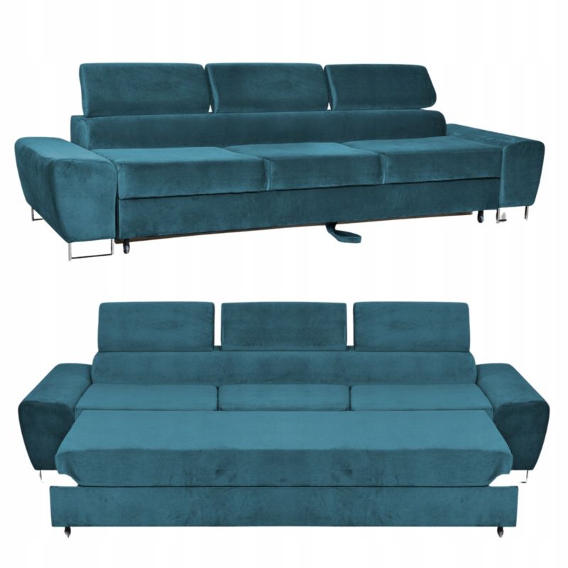 Sofa kanapa do salonu rozkładana Family Meble Bosso turkus 1szt