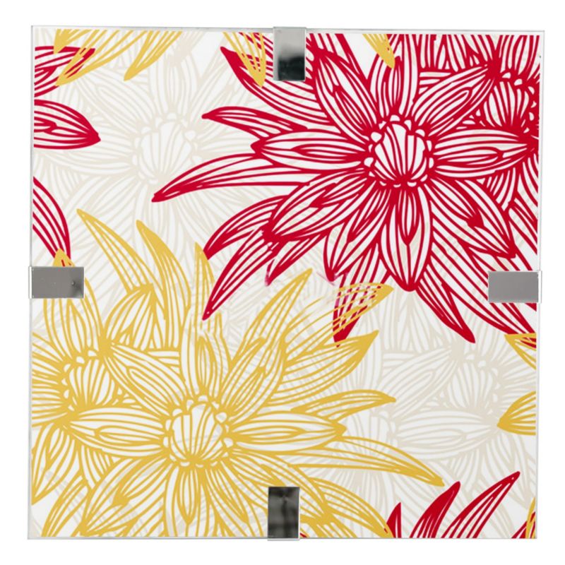 Plafon sufitowy nowoczesny Candellux Georgia chromowany wielokolorowy LED 10W 6500K 500lm IP20 wym: 5 x 30 x 30 cm szkło - 1 szt.