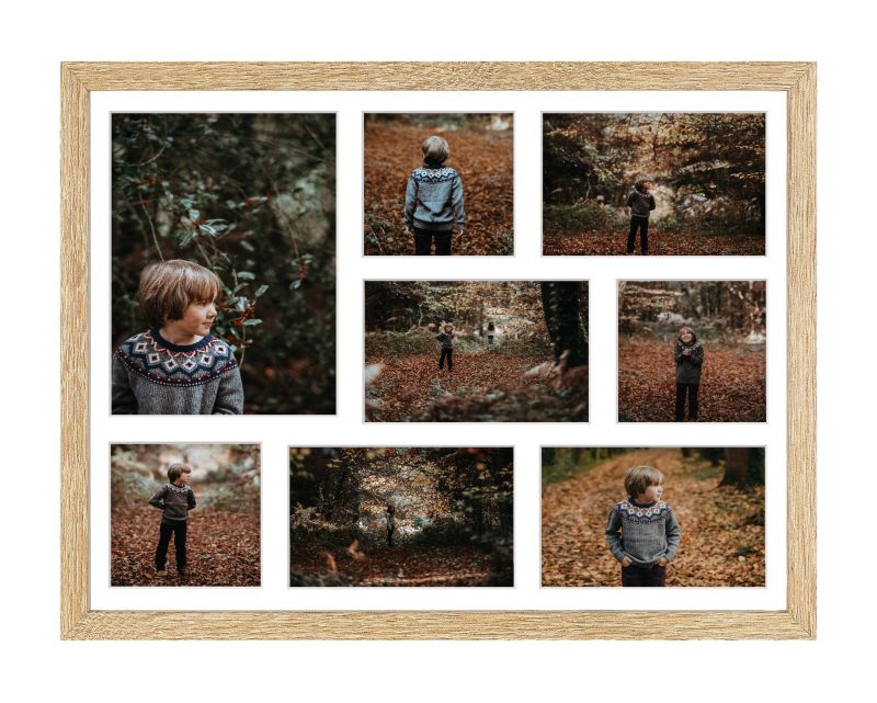 Ramka na 8 zdjęć Hekla 40x50x8 MDF galeria zdjęć sonoma jasna 1szt.