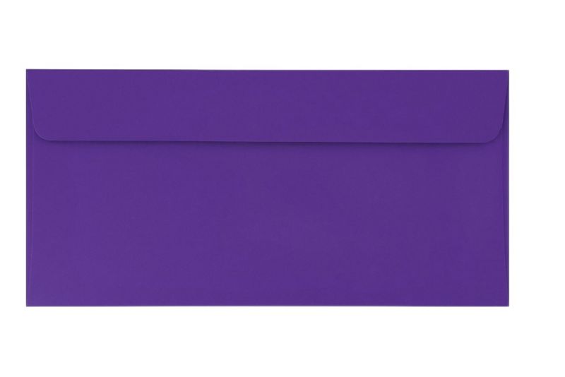 Koperty Ozdobne Neopak DL HK Fioletowe 120g - Na Zaproszenia 50 szt.