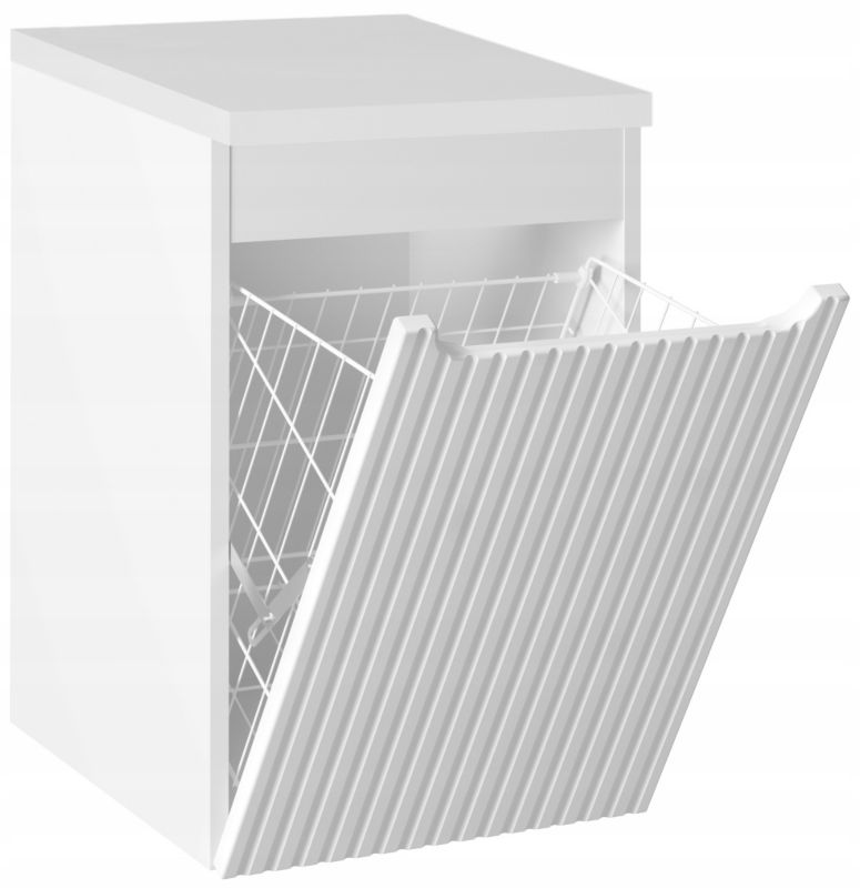 Szafka łazienkowa 40 cm Wisząca z Blatem Czarny Nova White Biała Furnidea 1 szt.