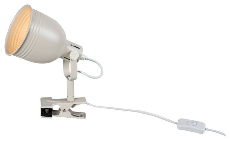 Lampa biurkowa Rabalux Flint beżowa z klipsem 1 x E14 x 25W IP20 wym: 22.5 x 18 x 18 cm metal - 1 szt.