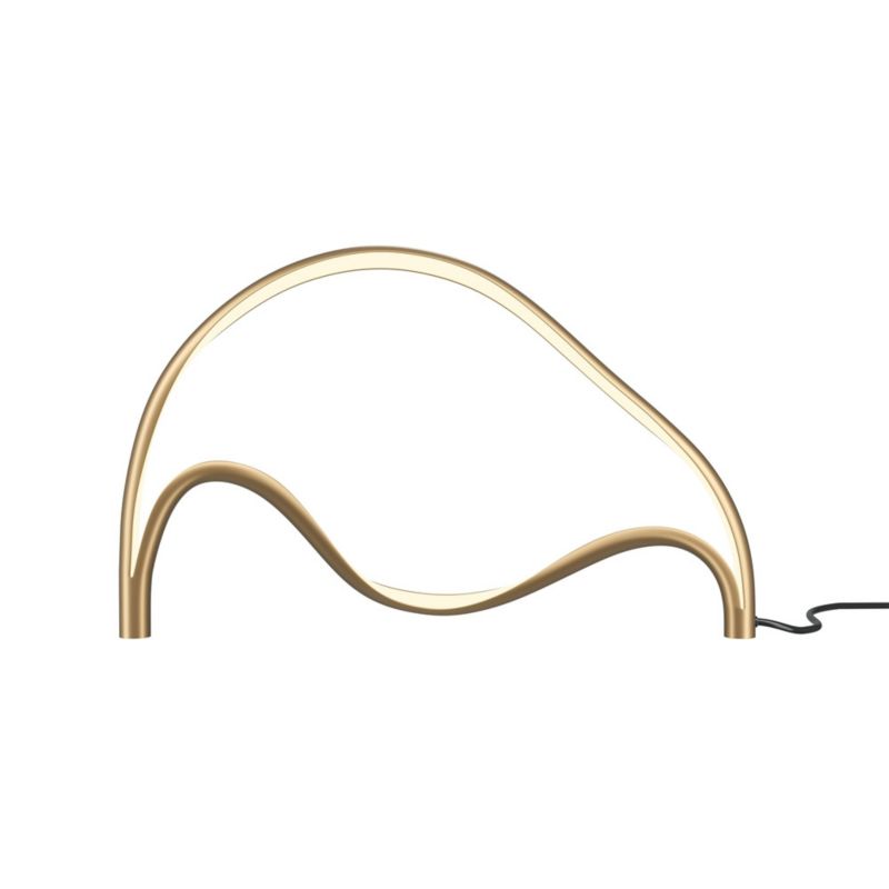 Lampa stołowa Maytoni Plons złota LED 12W 3000K 760lm IP20 wym: 24.5 x 11 x 39 cm aluminium - 1 szt.