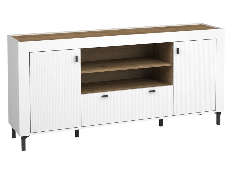 Komoda MIRJAN 24 Mossa 2D1S MO07 biały/dąb whisky 1 szt.