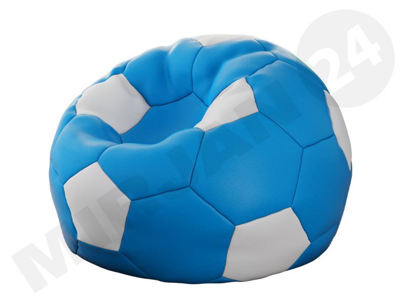Pufa Piłka MIRJAN 24 Ksante 500L ekoskóra niebieska + ekoskóra biala 1 szt.