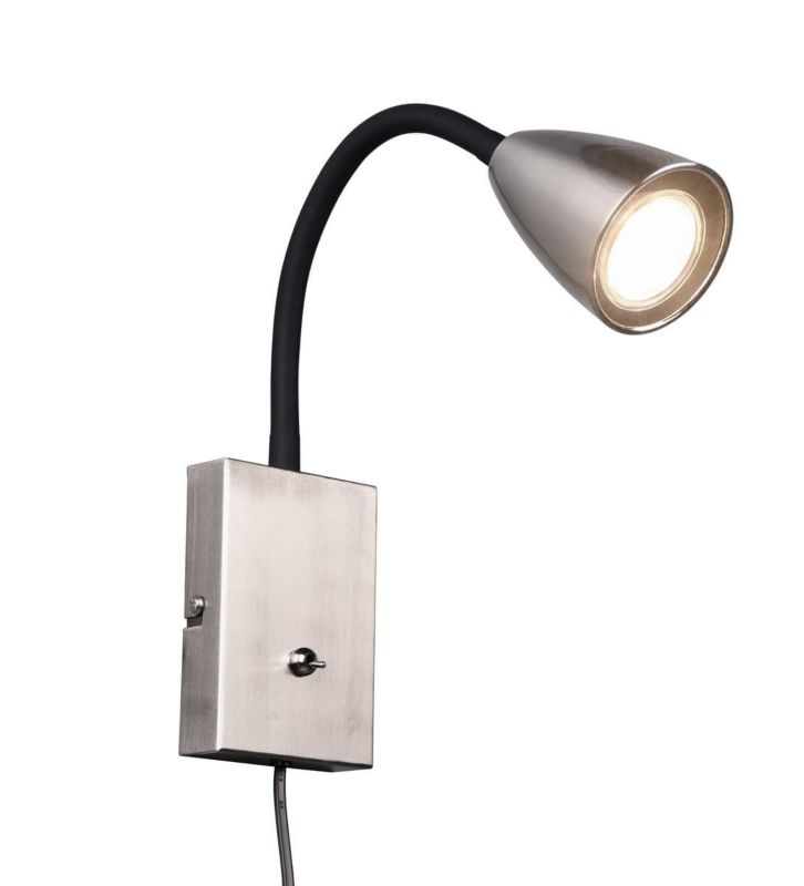 Kinkiet ścienny Trio Wanda srebrno-czarny 1 x GU10 x IP20 wym: 23,5 x 8,5 x 8,5 cm - 1 szt.