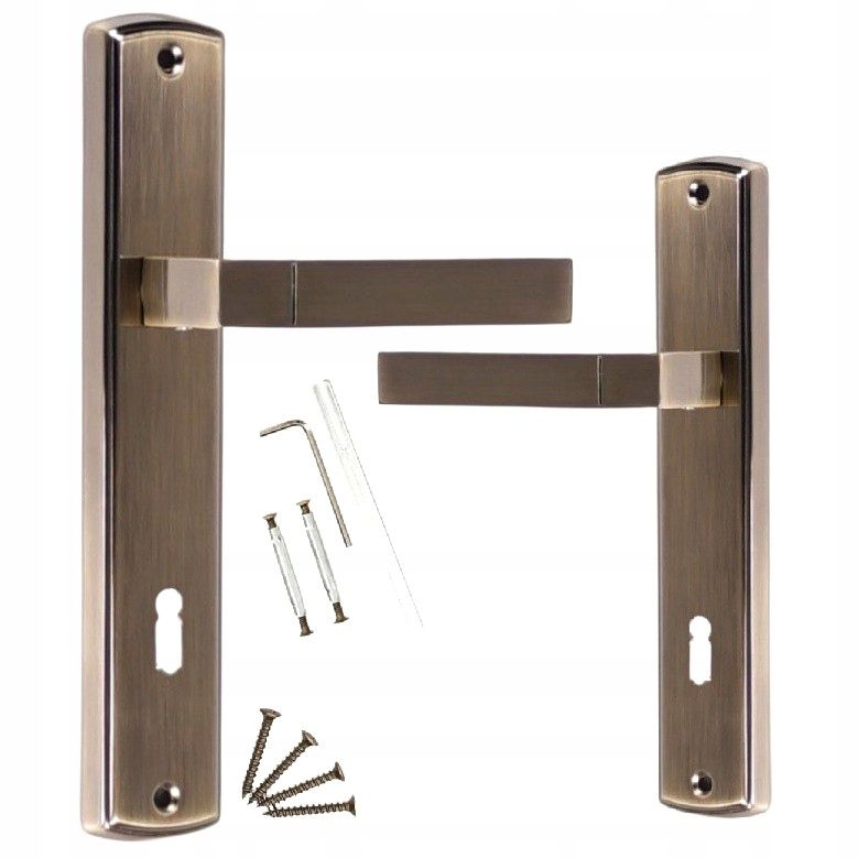 Klamka FEINZ Drzwiowa 90Mm Klucz Patyna Bravo Zestaw 1 szt.