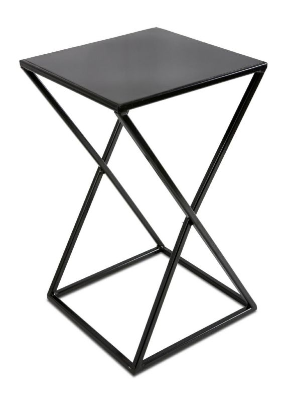 Kwietnik stojący Timber HowHomely Metalowy Czarny 24x40 cm 1 szt.