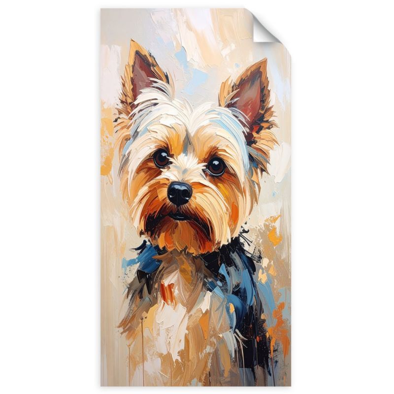 Naklejka na ścianę do pokoju młodzieżowego Feeby Yorkshire terrier Pies Zwierzę 80x160cm 1szt
