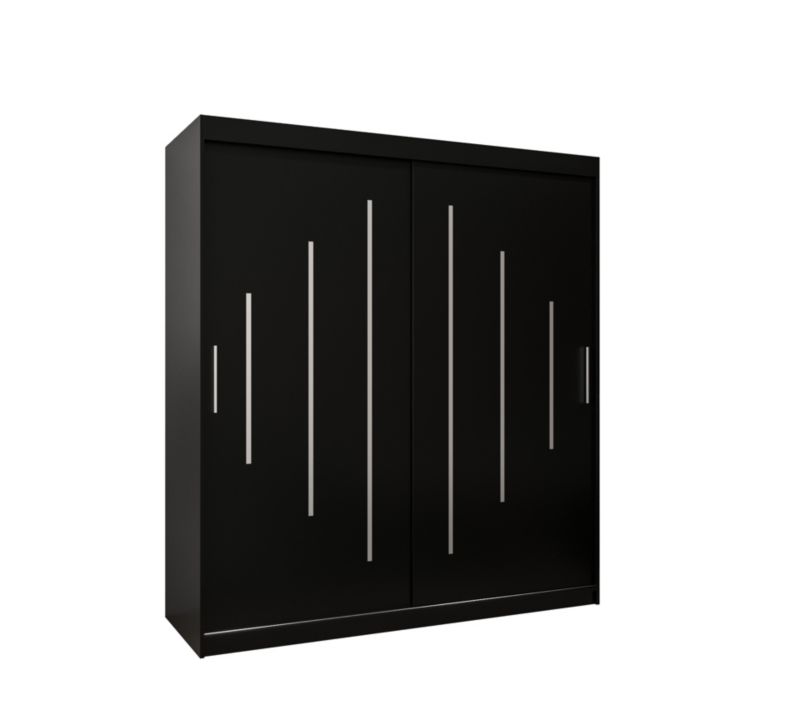 Szafa przesuwna Garderoba Abiks YORK 180 czarny/czarny 1 szt.