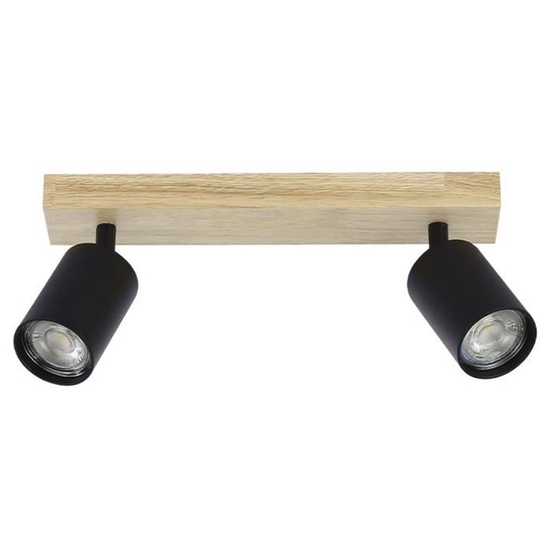 Lampa punktowa spot, DPM, 2 x GU10, czarna, 1szt