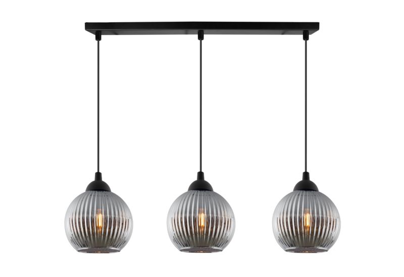 Lampa sufitowa wisząca pozioma Light Home LH Riffle Kula 3x E27 60W szary 1szt.