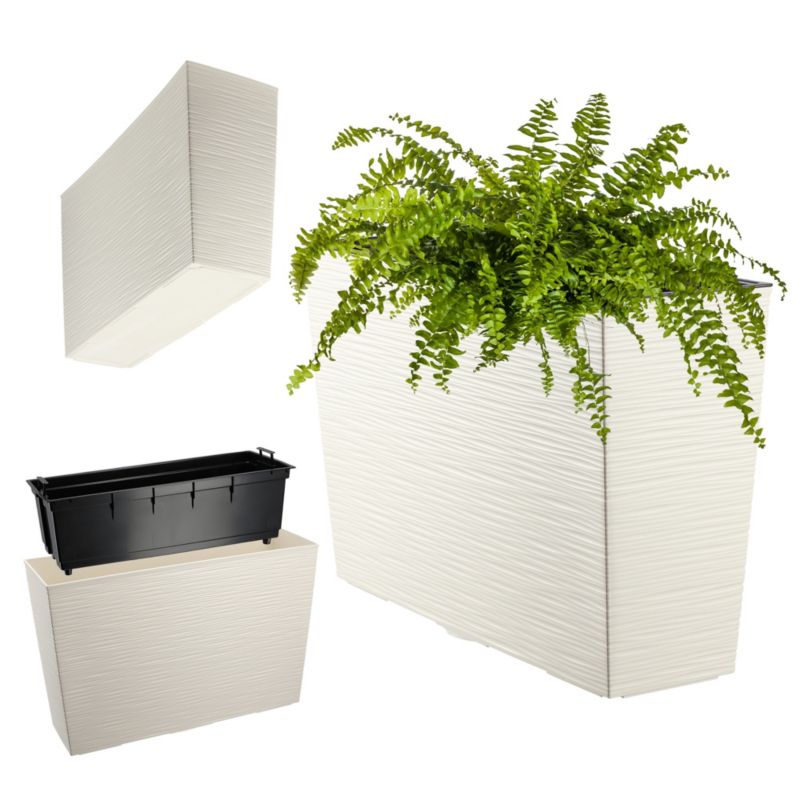 Doniczka KADAX Kwietnik Donica + Wkład Kremowa 19x56 cm 1szt.