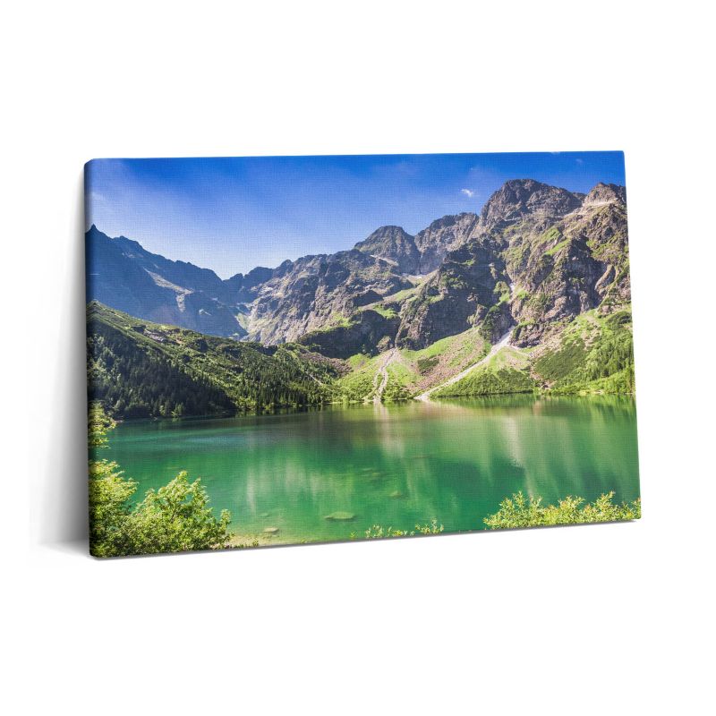 Obraz na płótnie Wallfluent 60x40 cm Jezioro góry las i natura 1 szt.