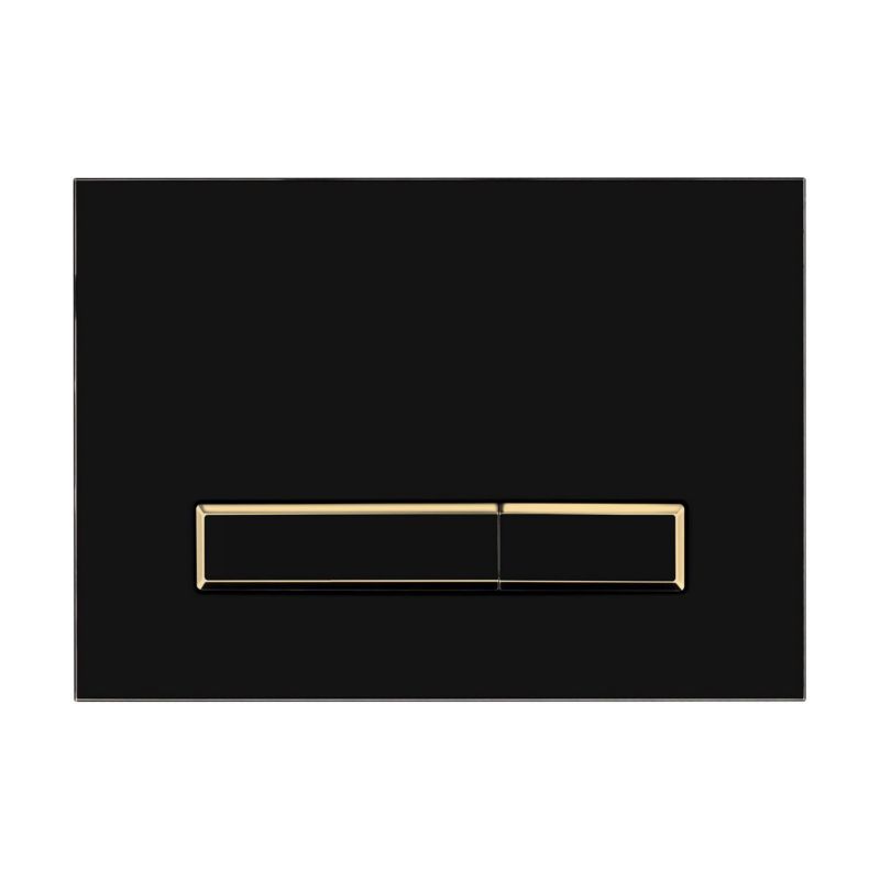 Przycisk spłukujący WC Oltens Torne czarny mat/złoty 22x15 cm tworzywo sztuczne 1 szt.