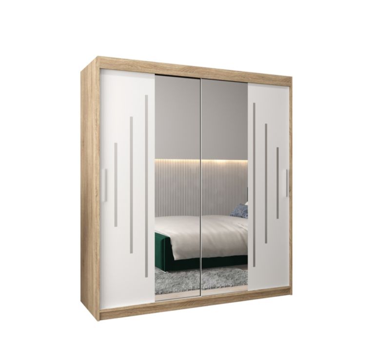 Szafa przesuwna Garderoba Abiks YORK 1 180 sonoma/biały 1 szt.