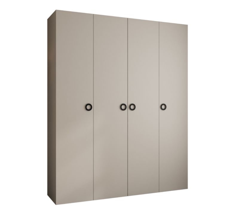 Szafa czterodrzwiowa wysoka 40 Abiks Como 1 200 kaszmir+czarny 1 szt.